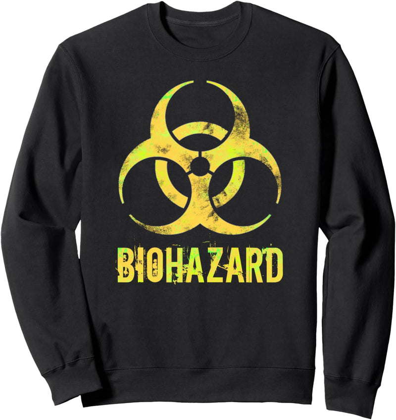 Biohazard Distressed Biology Science Lehrer Geschenk Sweatshirt