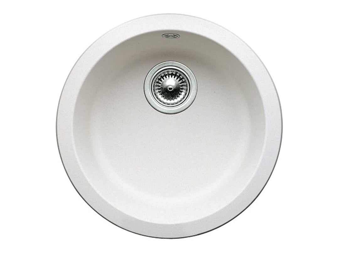 BLANCO RONDO | SILGRANIT weiss | Einbauart: Einbau von Oben | ohne Ablauffernbedienung | 45er Unters