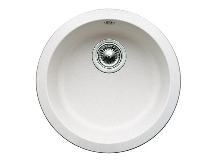 BLANCO RONDO | SILGRANIT weiss | Einbauart: Einbau von Oben | ohne Ablauffernbedienung | 45er Unters