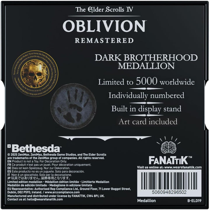 The Elder Scrolls IV: Oblivion - Limited Edition Medallion - Dark Brotherhood