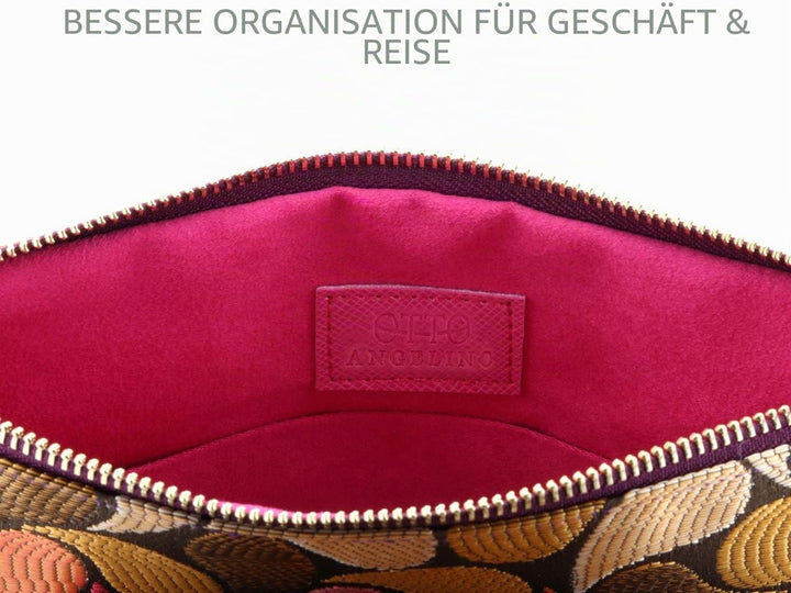 Otto Angelino Designer Frauen Bohemian Mode Clutch Geldbörse Mehrere Fächer Geld Karten Smartphone U