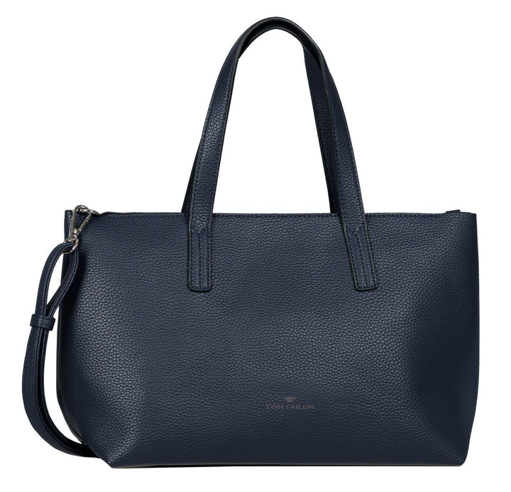 TOM TAILOR bags Marla Damen Shopper Umhängetasche Reissverschluss 34 x 12 x 21 Dark Blue, 34 x 12 x