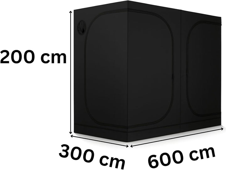 Weedness Grow Box für Indoor Zucht 600x300x200 – Lichtdicht mit hoher Reflektion Zuchtzelt Growschra