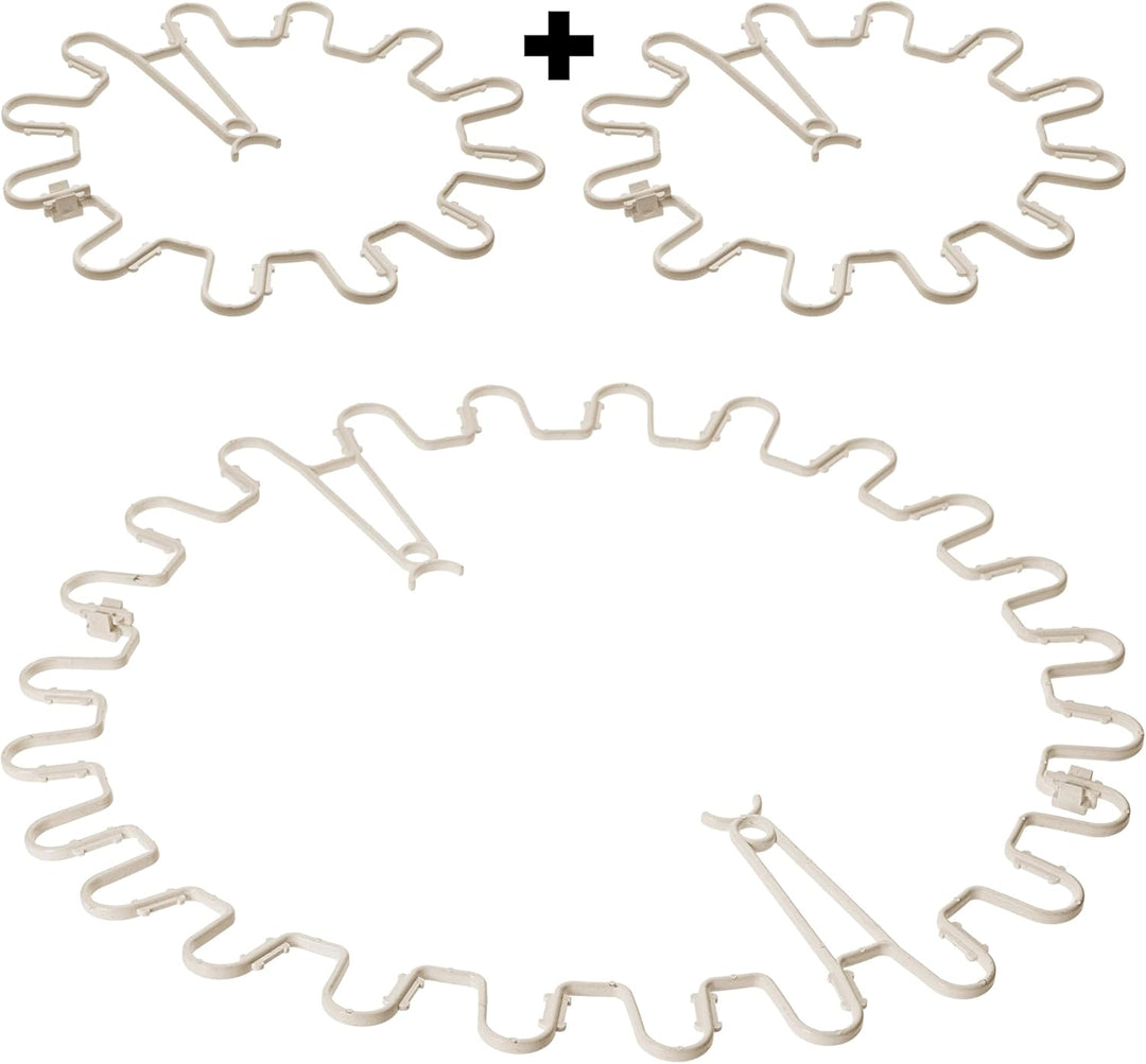 KADAX Staudenhalter Rund Ø 21 cm im 20er Set, Pflanzenhalter aus Kunststoff, Pflanzenstütze, Stauden