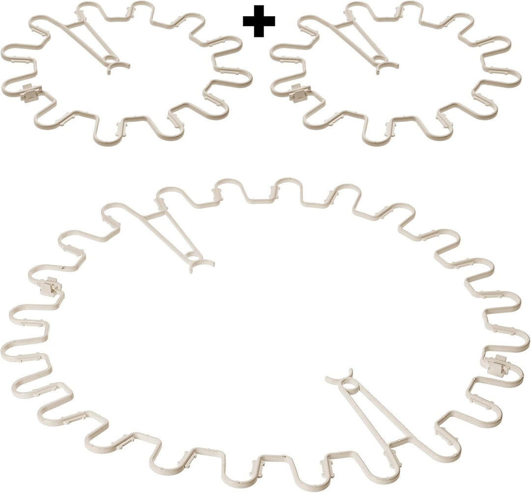 KADAX Staudenhalter Rund Ø 21 cm im 20er Set, Pflanzenhalter aus Kunststoff, Pflanzenstütze, Stauden