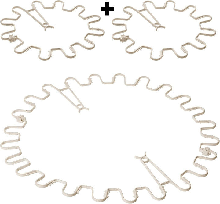 KADAX Staudenhalter Rund Ø 21 cm im 20er Set, Pflanzenhalter aus Kunststoff, Pflanzenstütze, Stauden