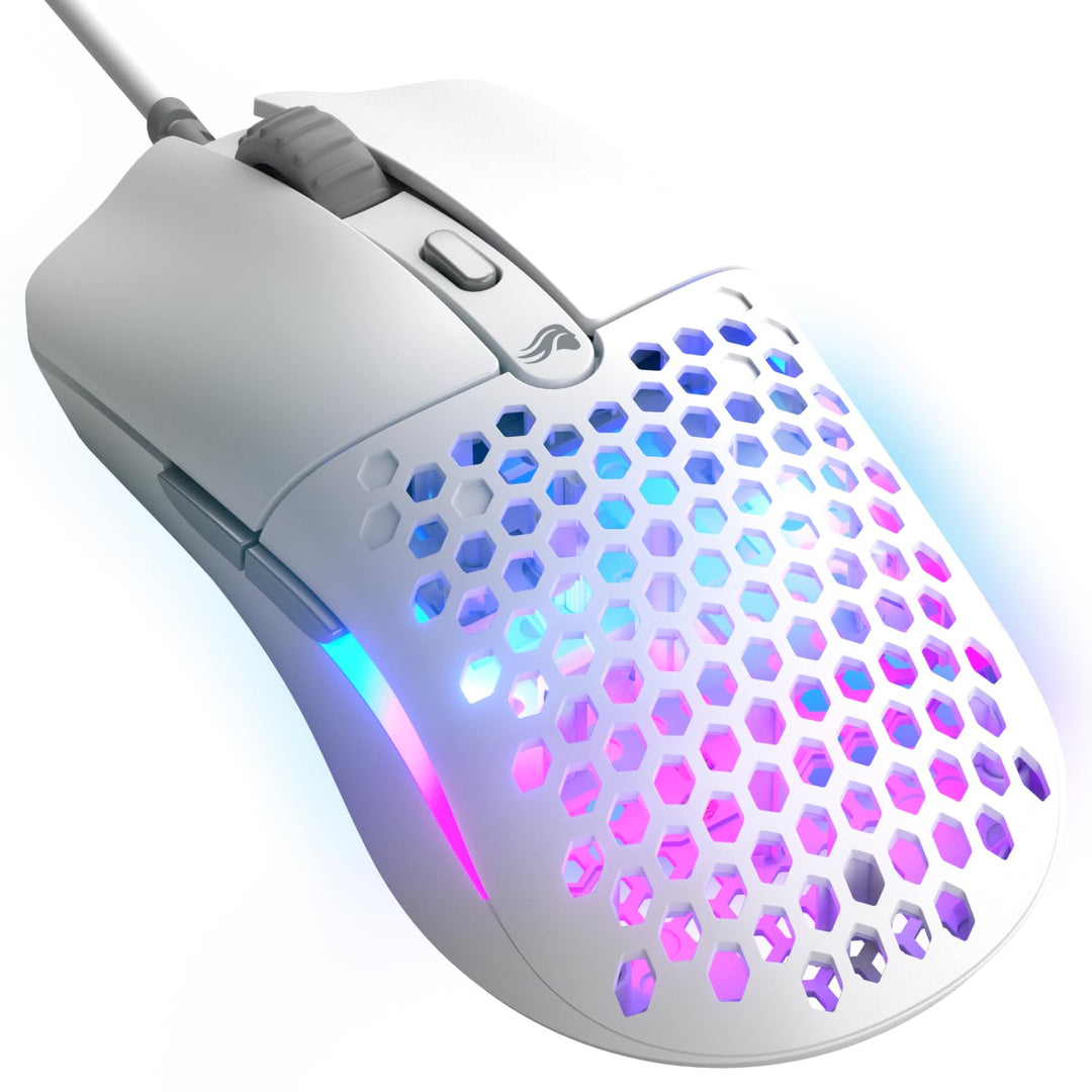 GLORIOUS Model O Eternal ultraleichte RGB-Gaming-Maus – Kabelgebunden – nur 55 g – benutzerdef. RGB-