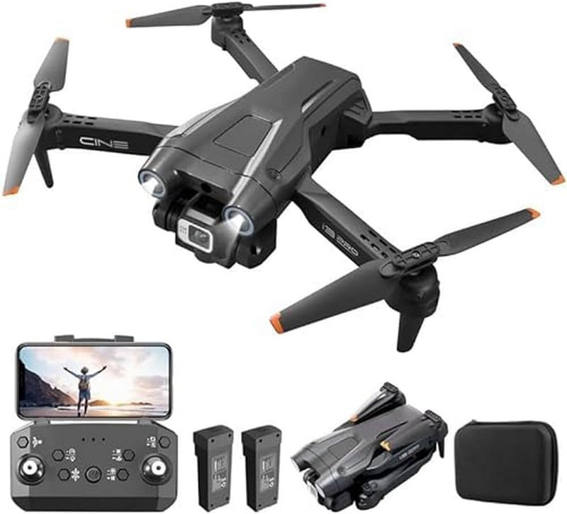 Mingfuxin Faltbare Drohne mit Kamera für Anfänger, RC Quadcopter Drohne mit App WIFI FPV Live-Video,