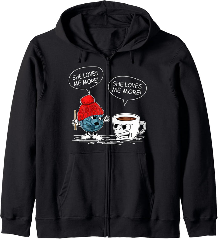 She Loves Me More - Crochet Vs Coffee She Loves Me Kapuzenjacke