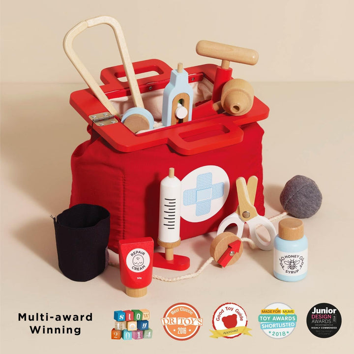 Le Toy Van – Pädagogisches Rollenspiel Honeybake Arzt-Spielset aus Holz für Kinder | Rollenspiel für