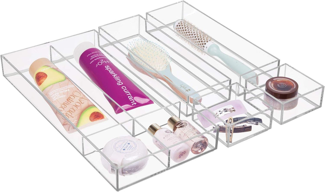 iDesign Schubladenorganizer, mittelgrosser Schubladeneinsatz aus Kunststoff für Besteck und andere U