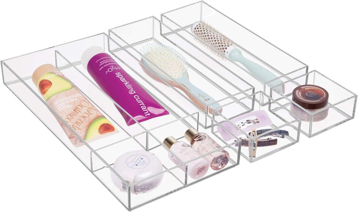 iDesign Schubladenorganizer, mittelgrosser Schubladeneinsatz aus Kunststoff für Besteck und andere U
