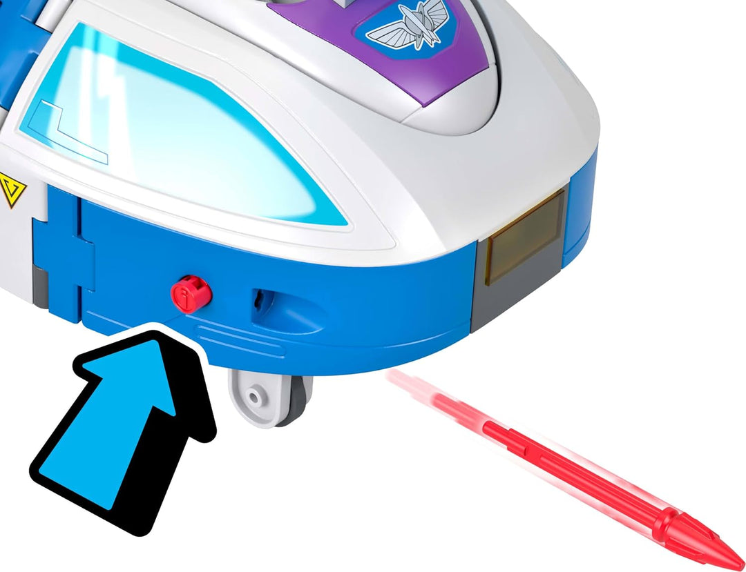Imaginext Buzz Lightyear Raumschiff mit Figuren | Toy Story Buzz Lightyear Schiff, verwandelt sich m