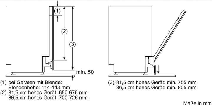Bosch SMZ5003 Zubehör für Geschirrspülen, Klappscharnier für hohe Korpusmasse, Made in Germany