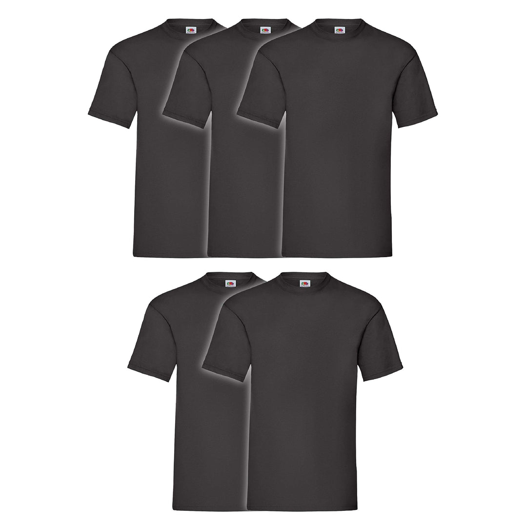 Fruit of the Loom Herren Original T. T-Shirt (5er Pack) S Schwarz, S Schwarz