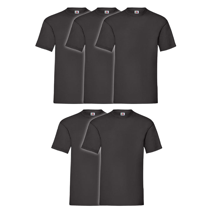 Fruit of the Loom Herren Original T. T-Shirt (5er Pack) S Schwarz, S Schwarz