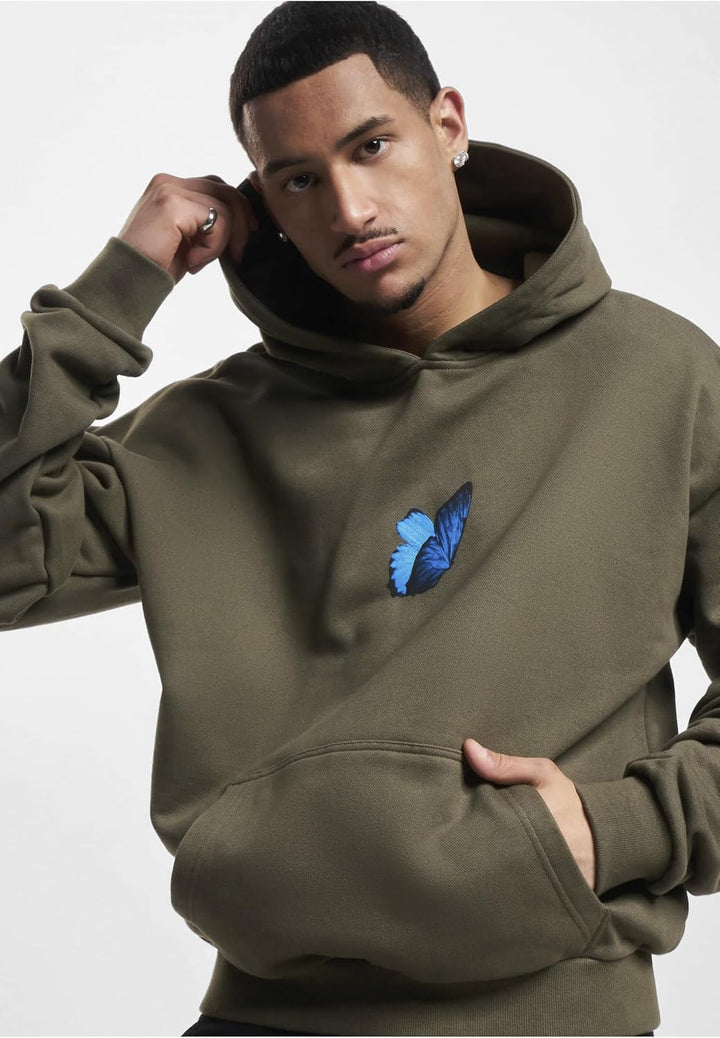 Mister Tee Unisex Le Papillon Heavy Oversize Hoody XS Olive, XS Olive