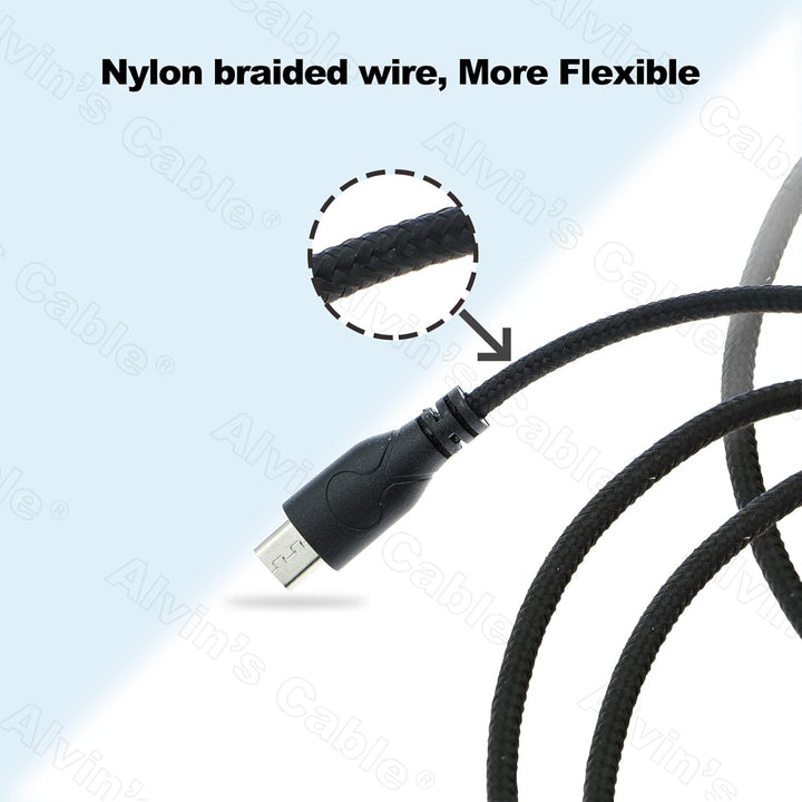 Alvin's Cables Micro USB zu D Tap Motor Stromkabel für Tilta Nucleus Nano gerader micro usb, gerader