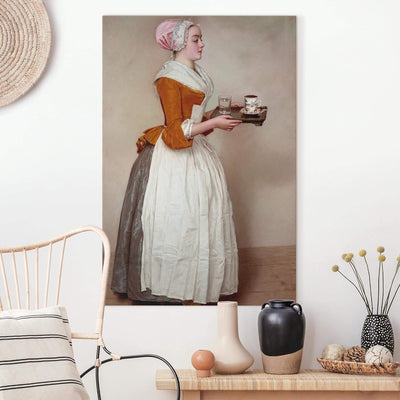 Bilderwelten Leinwandbild - Jean Etienne Liotard Das Schokoladenmädchen Hochformat 60 x 40 cm 60L x