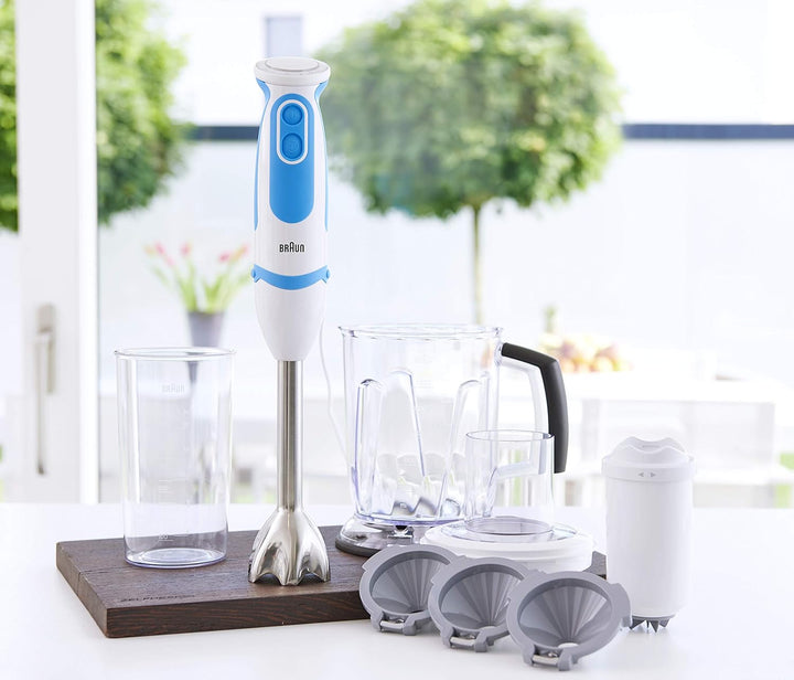Braun Minipimer 5 MQ5060WHBL Twist Stabmixer, elektrisch, Weiss/Blau