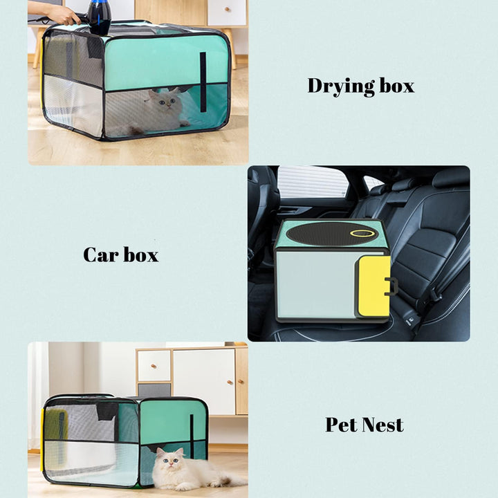 Trocknungsbox für Haustiere, Trockenraum für Katzen und Hunde, multifunktionale zusammenklappbare Bo
