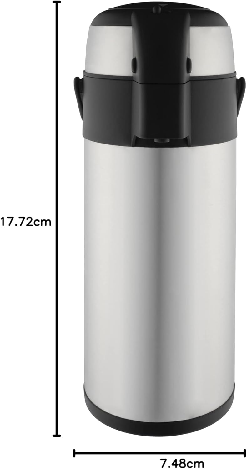 Pioneer Flasks Isolierkanne, 18/10 Edelstahl, Argent, 5 Litre Argent 5 Litre, Argent 5 Litre