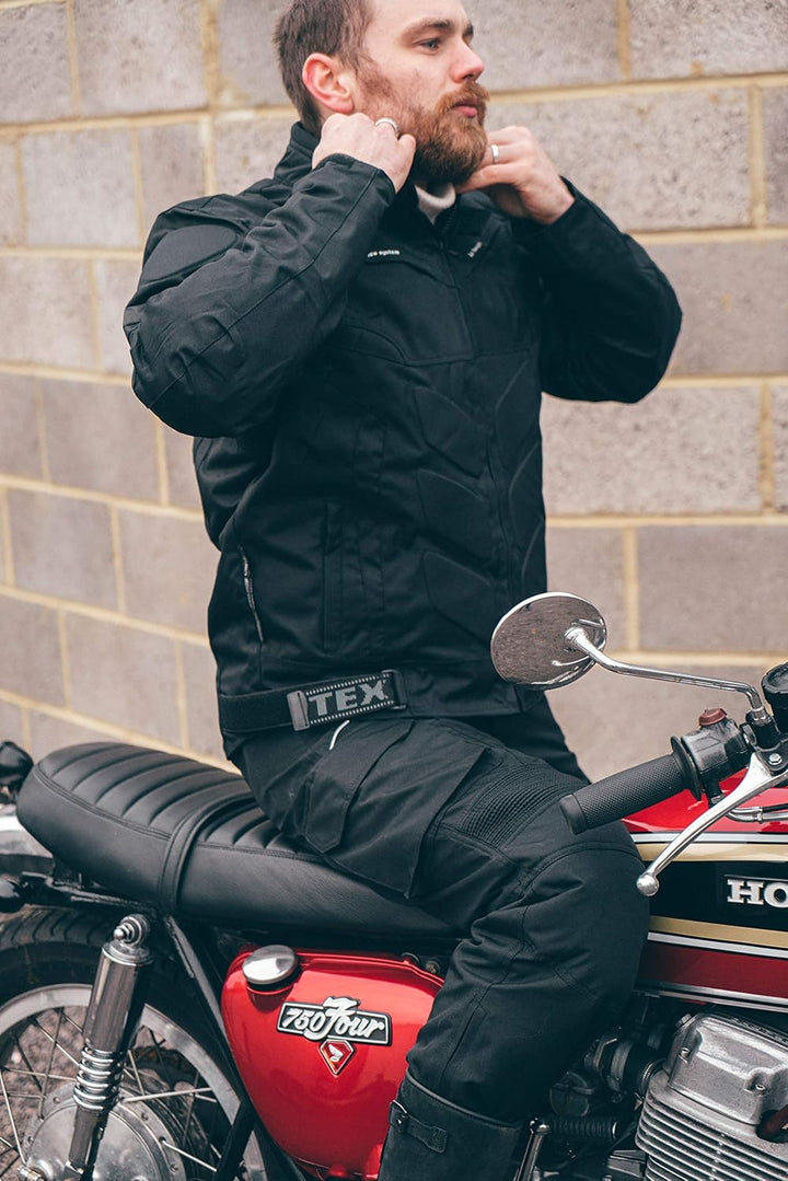 TEXPEED Motorradjacke herren mit protektoren - Motorrad Biker Wasserdicht Jacke Mit CE Rüstung (EN 1