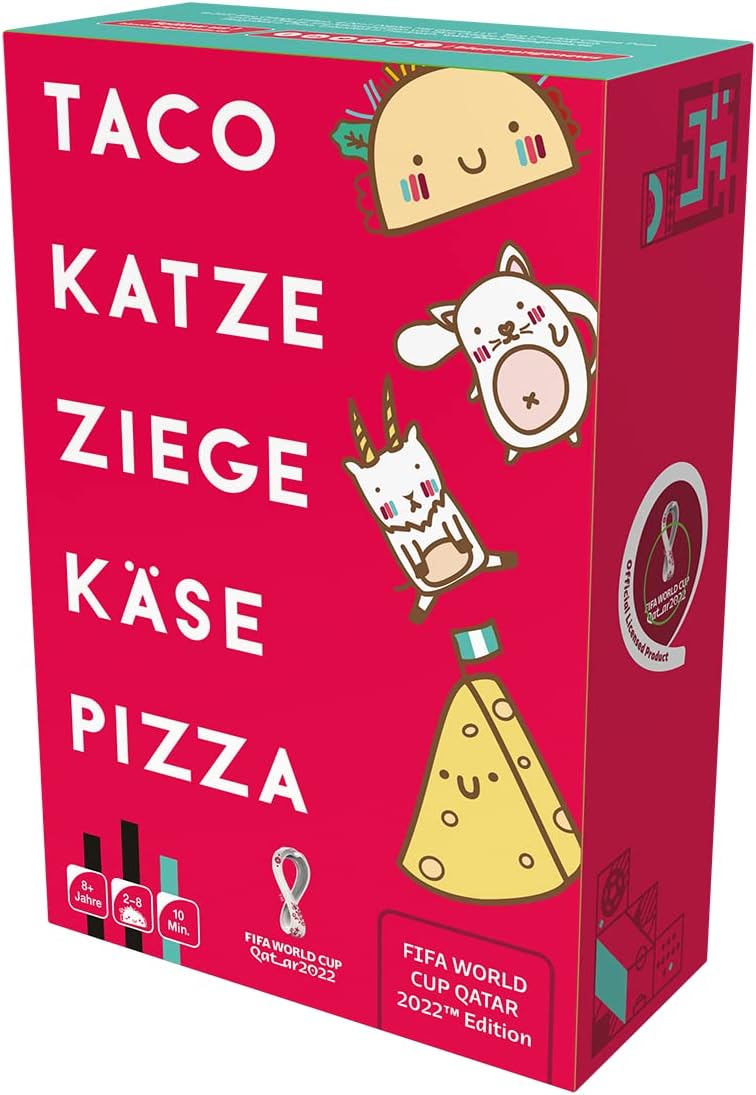 Blue Orange, Taco Katze Ziege Käse Pizza (FIFA-Edition), Partyspiel, Kartenspiel, 2-8 Spieler, Ab 8+