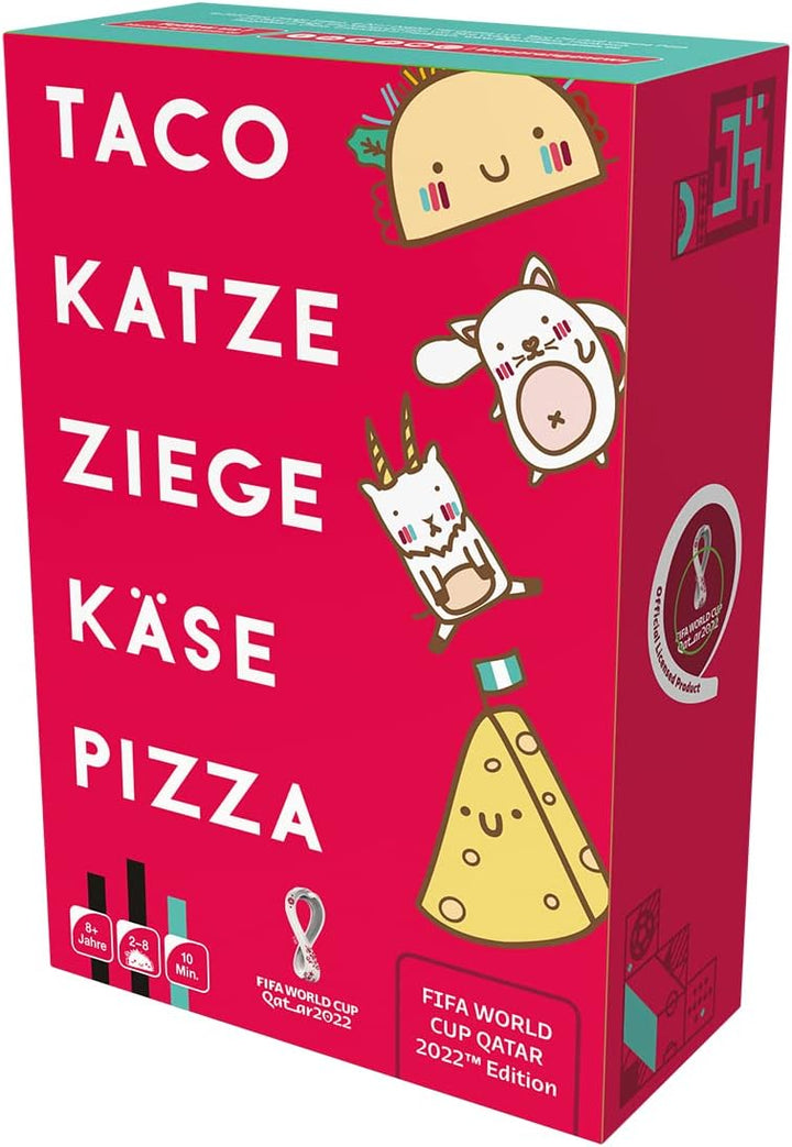 Blue Orange, Taco Katze Ziege Käse Pizza (FIFA-Edition), Partyspiel, Kartenspiel, 2-8 Spieler, Ab 8+