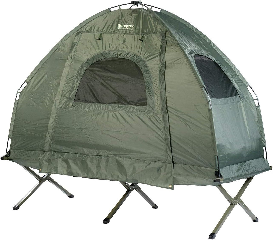 Zelt mit Feldbett 4in1-Zelt, Feldbett & Winter-Schlafsack, 4in1-Zelt, Feldbett & Winter-Schlafsack