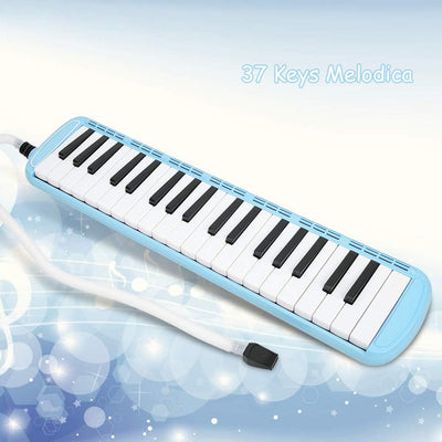 37 Tasten Melodica Pianica Tube Lange flexible Melodica Tube mit Mundstück Blowpipe Aufbewahrungstas