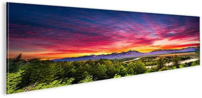 islandburner Bild Bilder auf Leinwand Berge Natur Landschaft Himmel Gewitter Panorama XXL Poster Lei