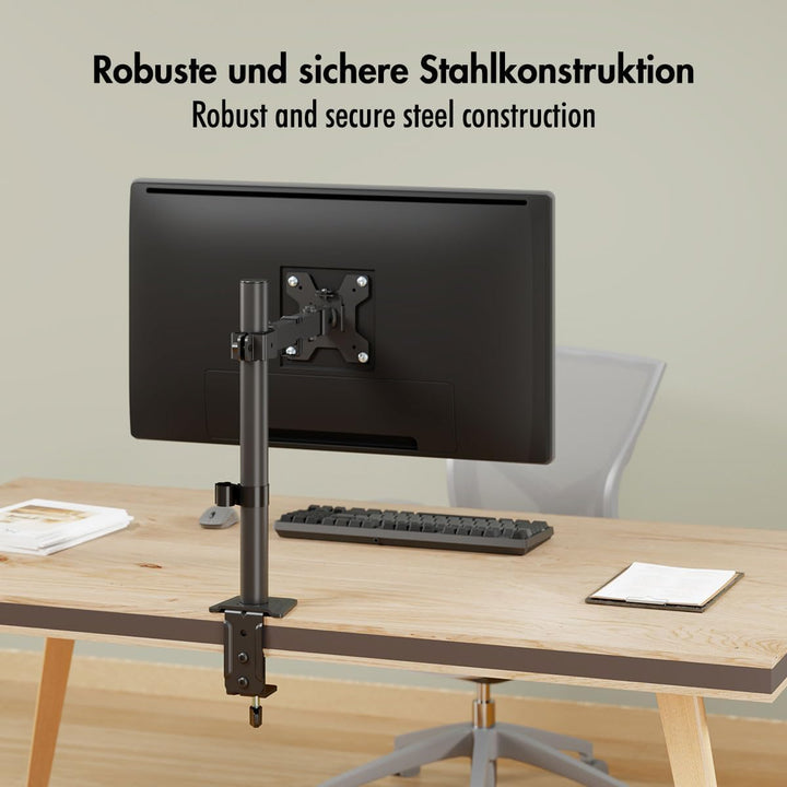 LogiLink Monitor Tischhalterung für 17–32" Bildschirme, 10 kg max., Armlänge 202 mm, VESA 75x75/100x