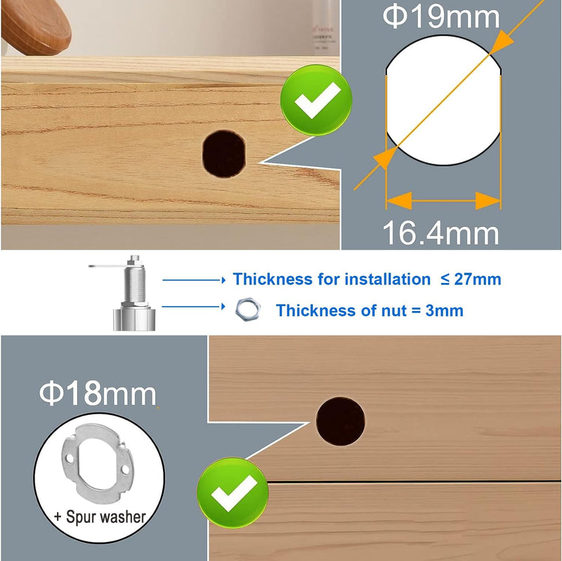 Fingerabdruck Nockenschloss eLinkSmart Bluetooth App Schrank Schloss 30MM (27mm) für Haus Büro und M