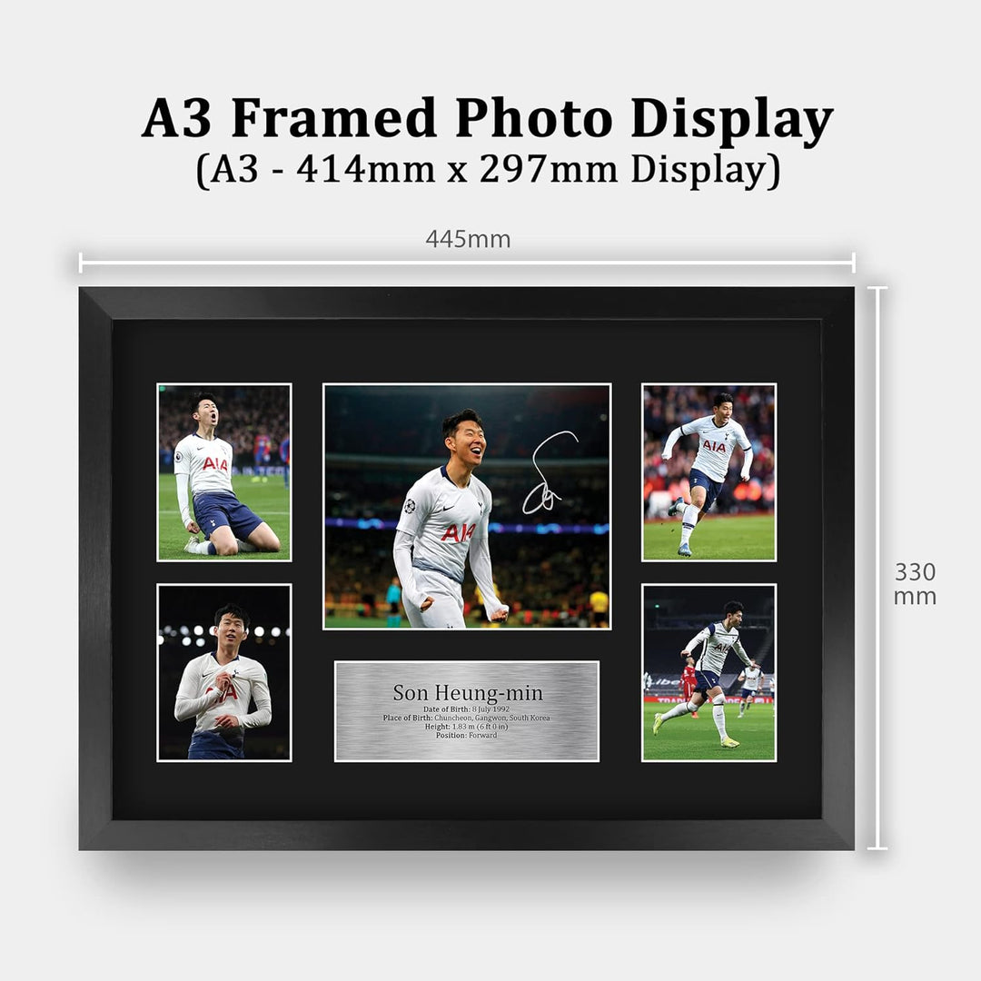 HWC Trading FR A3 Son Heung-min Tottenham Hotspurs Spurs Geschenke Gedruckt, Signiert Autogramm Bild