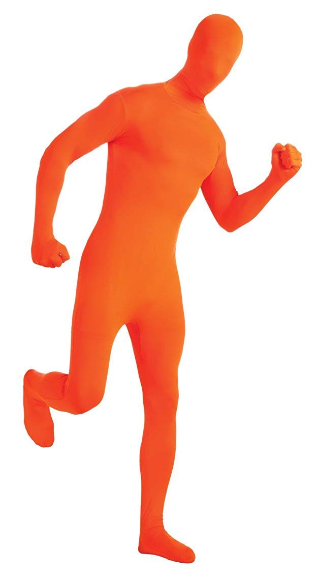 Rubie's Ganzkörper-Overall für Erwachsene, zweite Haut, professionelle Qualität, Orange M Orange, M