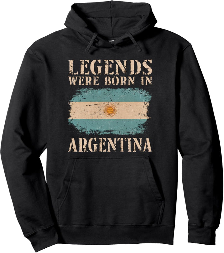 Vintage Design argentinische Flagge Argentinien Pullover Hoodie