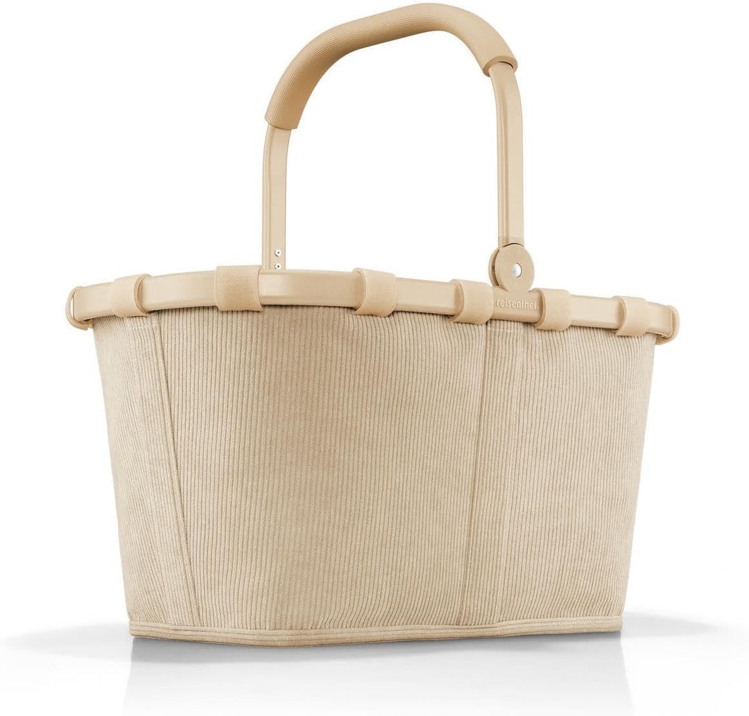 reisenthel carrybag frame cord sand – Stabiler Einkaufskorb mit viel Stauraum und praktischer Innent