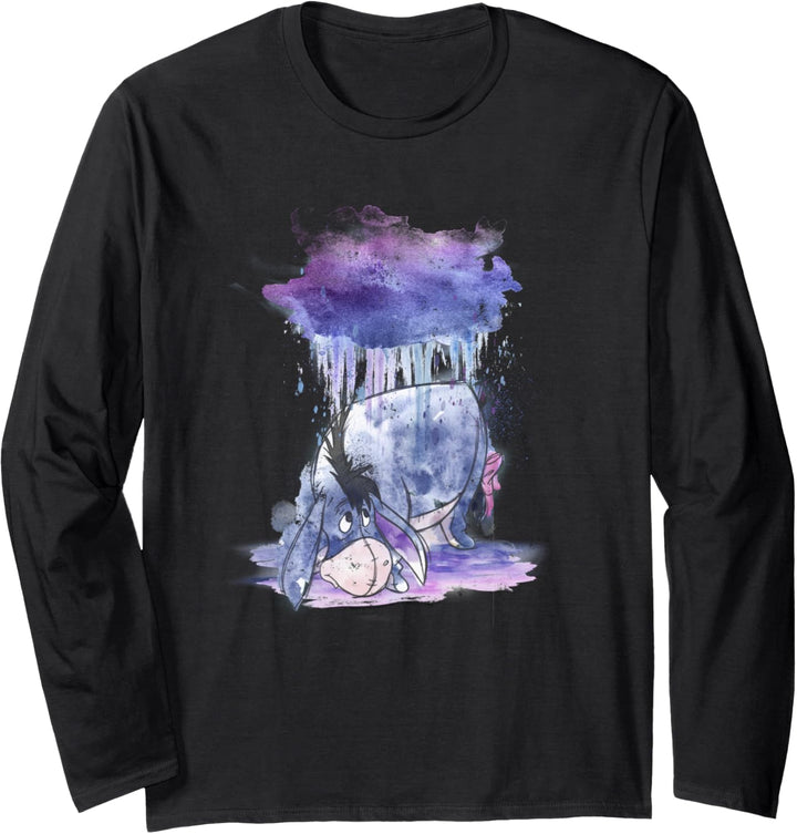 Disney Winnie The Pooh Eeyore Watercolor Rain Cloud Langarmshirt