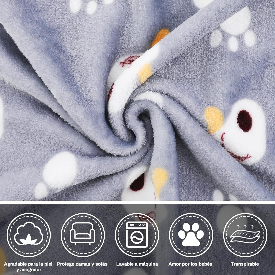 COMSLE Hundedecke Katzendecken Waschbar und Flauschig, 3 Pack Weiche Warme Fleece Haustier Decken fü