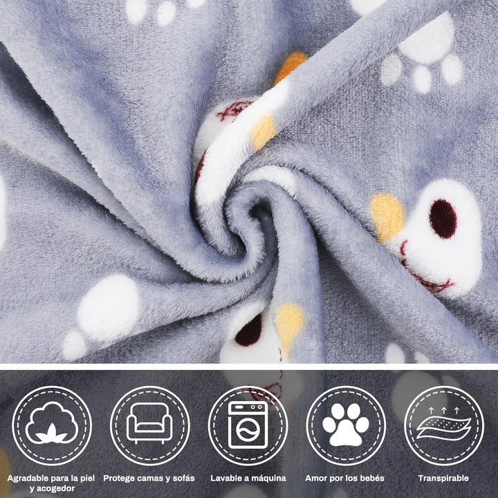 COMSLE Hundedecke Katzendecken Waschbar und Flauschig, 3 Pack Weiche Warme Fleece Haustier Decken fü