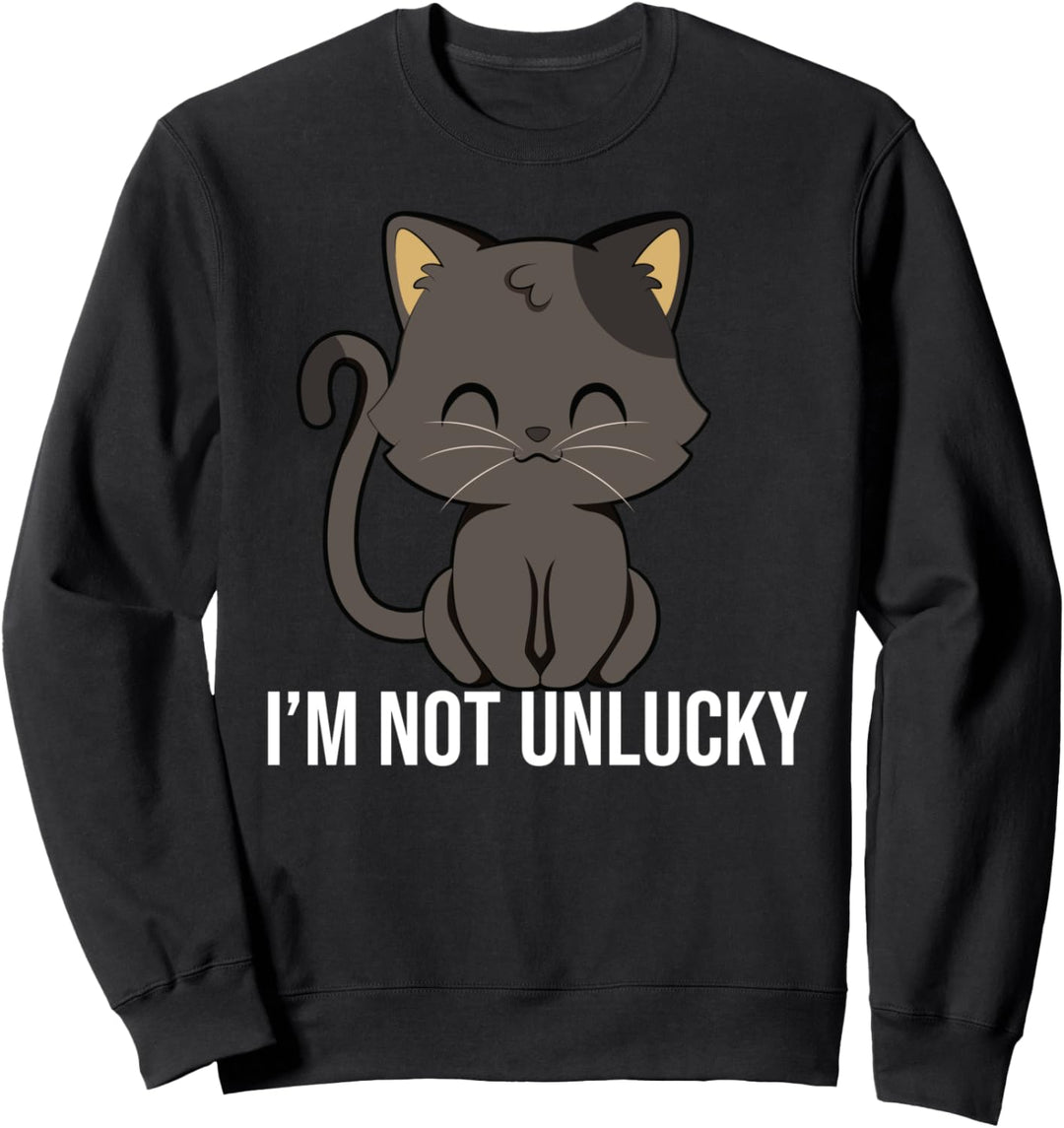Süsse Kawaii-Katze, nicht unglücklich. Sweatshirt