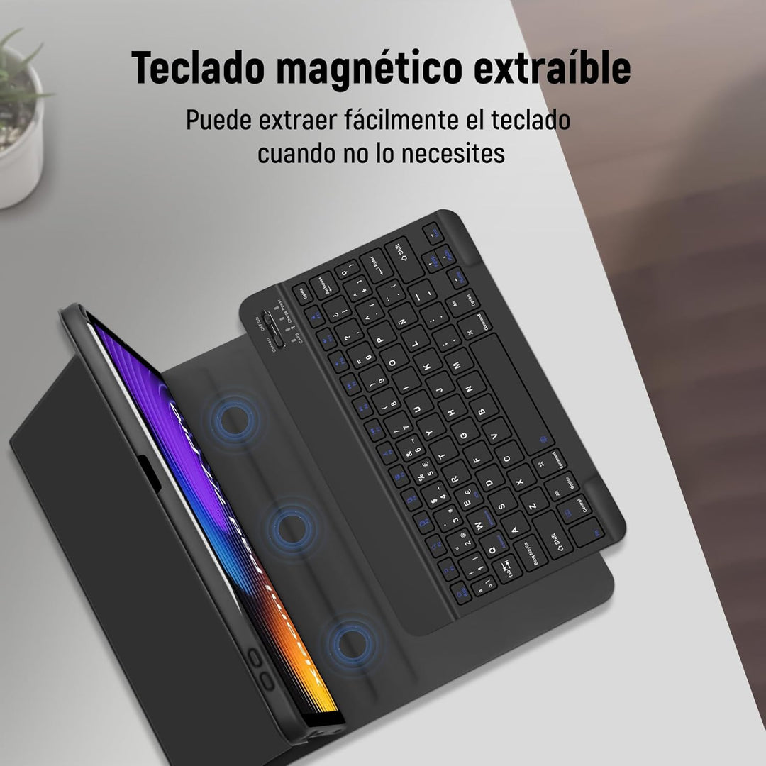 Lielax Schutzhülle mit Tastatur für Xiaomi Pad 7 / Pad 7 Pro 27,9 cm (11,2 Zoll) 2025, Xiaomi Pad 7/