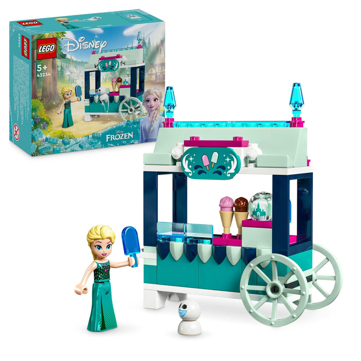 LEGO Disney Frozen Elsas Eisstand, Eiscreme-Spielzeug für Kinder mit Prinzessin Elsa-Puppe und Mini-