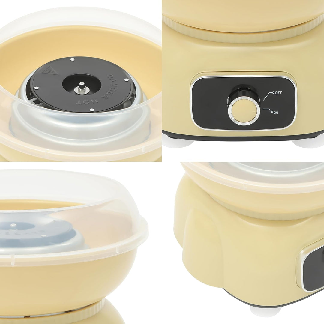 500W Klein Elektrischer Zuckerwattemaschine Set für Zuhause, Retro Cotton Candy Machine Zuckerwatte