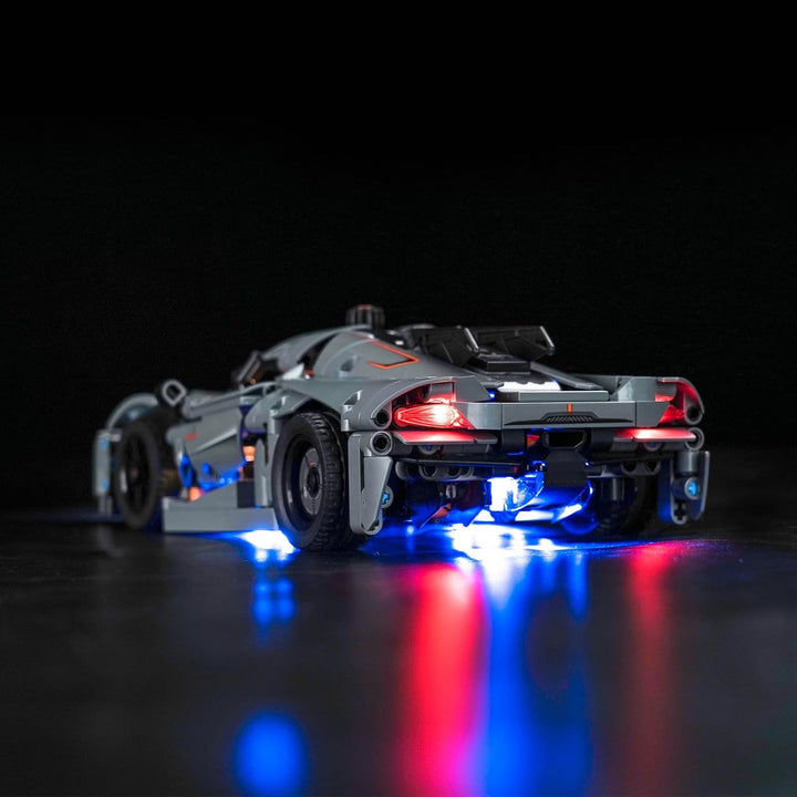 Fernbedienung Licht-Kit Kompatibel mit Lego 42173 Koenigsegg Jesko Absolut Grey Hypercar (Kein Model