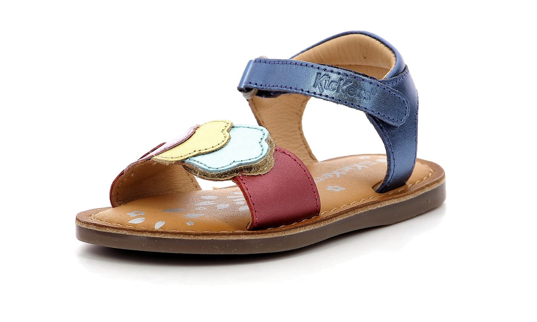 Kickers Mädchen DyastarSandale 23 EU Marine Metal Multico, 23 EU Marine Metal Multico