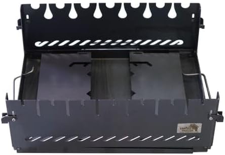 Klappbarer Mangal Grill, Holzkohlegrill für Outdoor, Camping & Garten, Kompakt & Tragbar, Schwarz 8