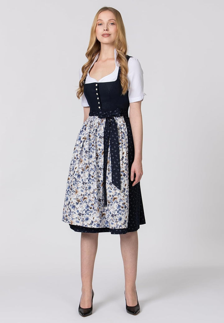 Stockerpoint Damen Dirndl Salome Kleid für besondere Anlässe 42 Nachtblau, 42 Nachtblau