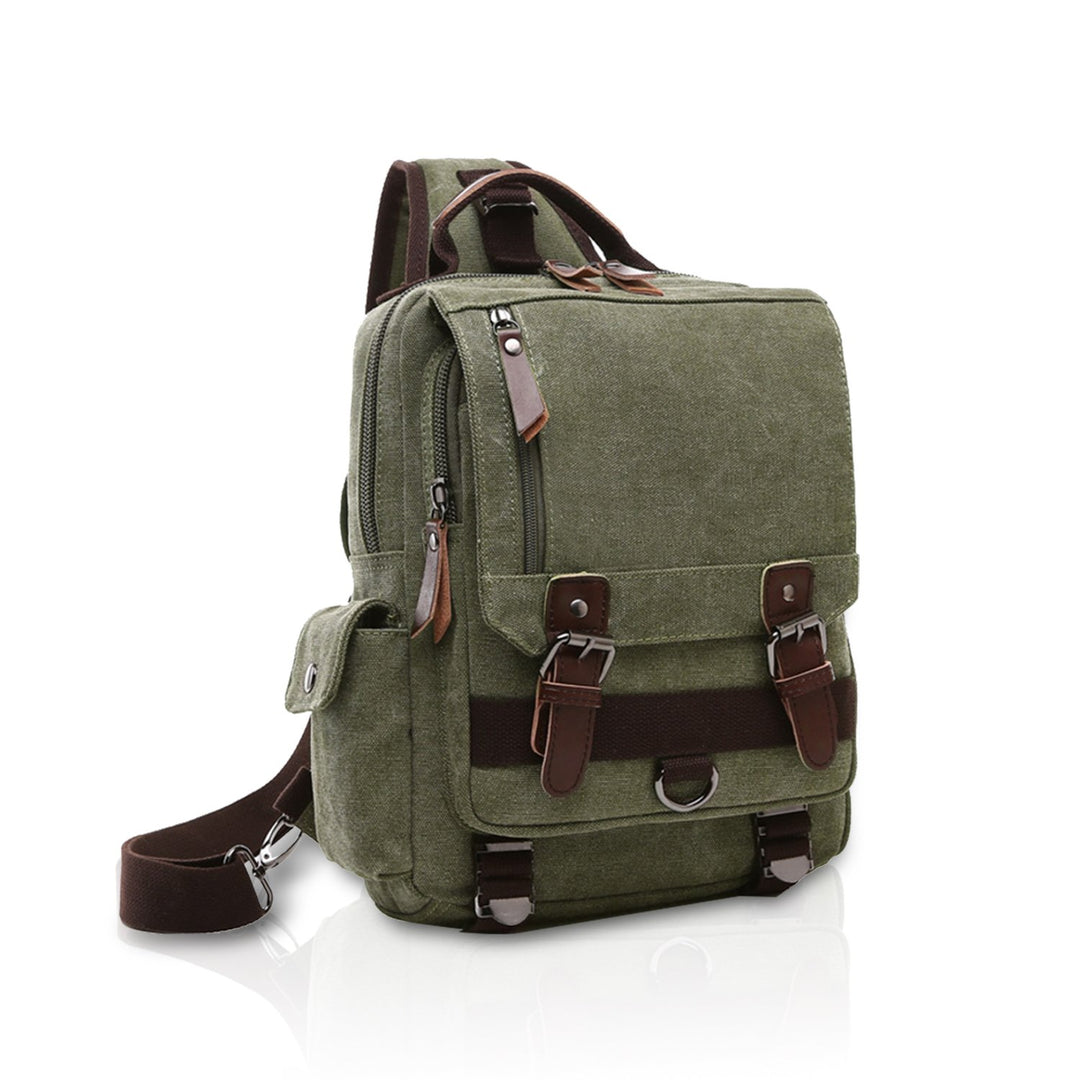 FANDARE Herren Rucksack aus atmungsaktivem Segeltuch Grün A, Grün A